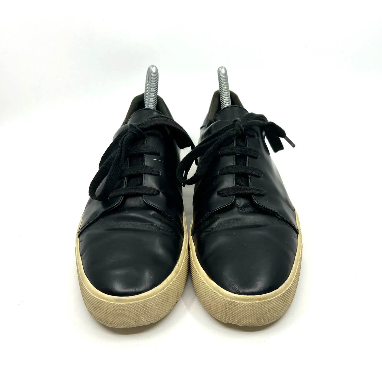 VINCE Bale Black Leather Sneakers Women's 8.5 US - Image 4