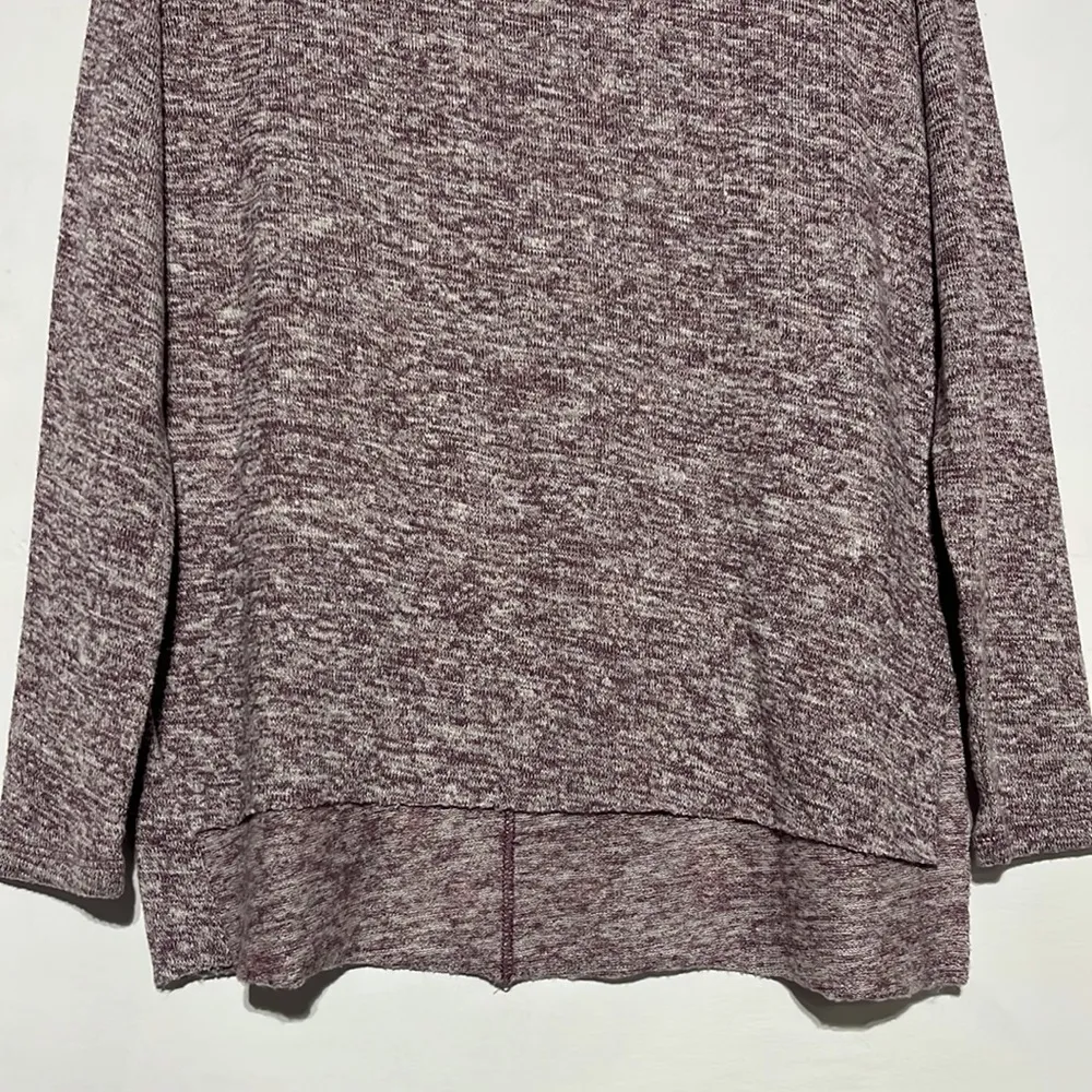 American Eagle Soft & Sexy Plush Marled Purple High Low Long Sleeve Tee Size S - Image 3