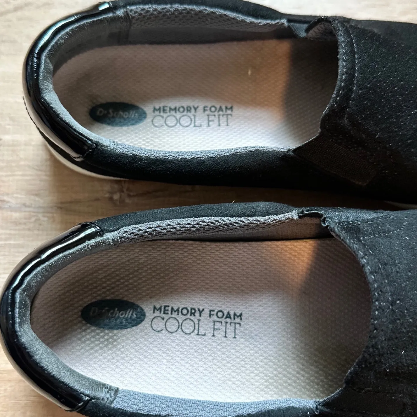 DR. SCHOLLS | Black Suede Memory Foam Cool Fit Slip On Sneakers - Image 3