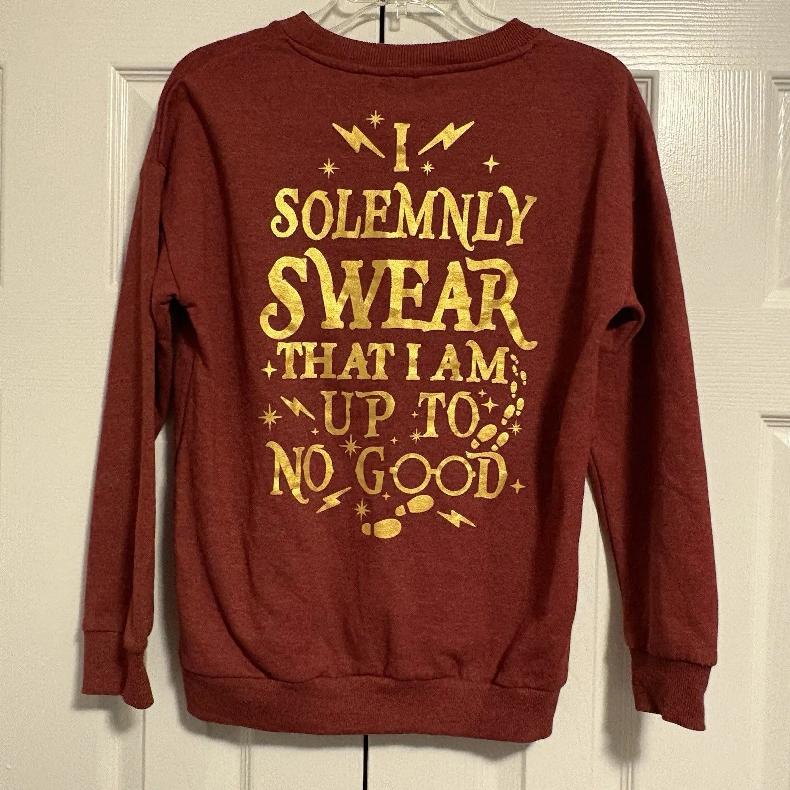 Womens Wizarding World Of Harry Potter Sweatshirt Size XS Pullover Maroon - Image 4