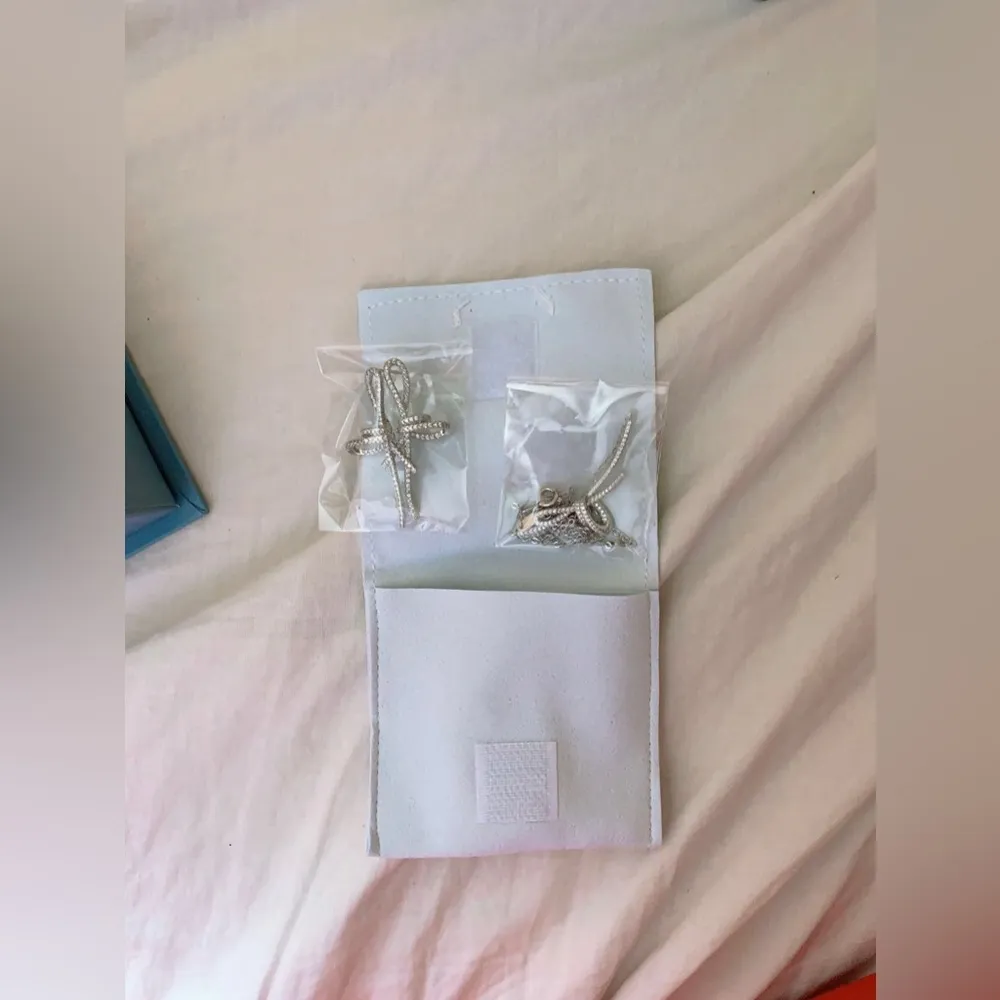 hefang jewelry earrings and necklace Bow set Silver - Image 8