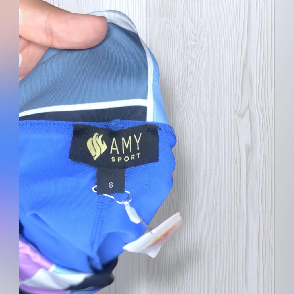 NWT AMY SPORT Women’s Marisa 18” Colorblock Athletic Tennis Skort Blue - Image 7