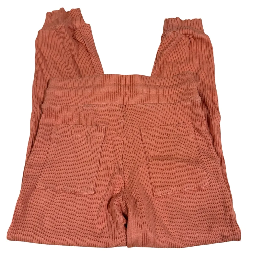 The Range Alloy Rib Knit Knit Jogger Pants Terracotta Orange Size XS - Image 2