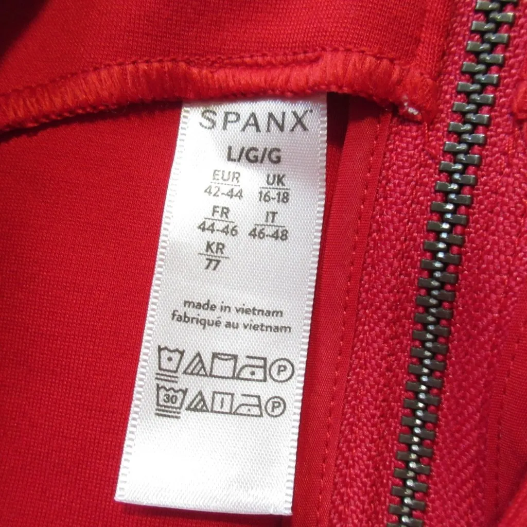 NWT Spanx 20380R The Perfect Fitted Sheath in True Red Ponte Sleeveless Dress L - Image 3