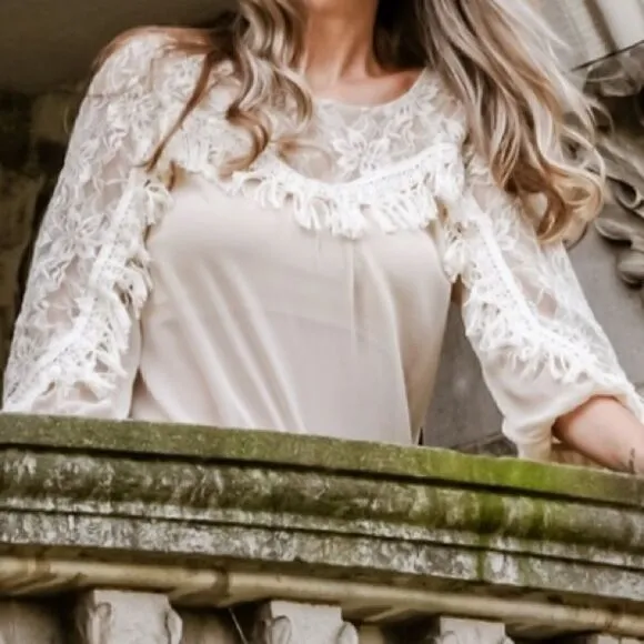 Sheer Lace Tassel Blouse‎ - Image 11
