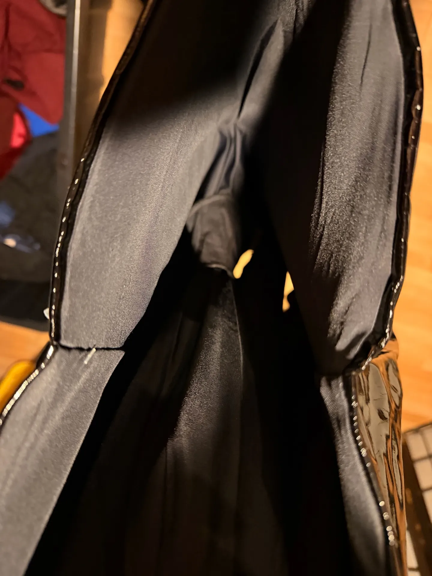 NWOT Commando Faux Patent Leather vinyl glossy Midi Skirt goth party - Image 8