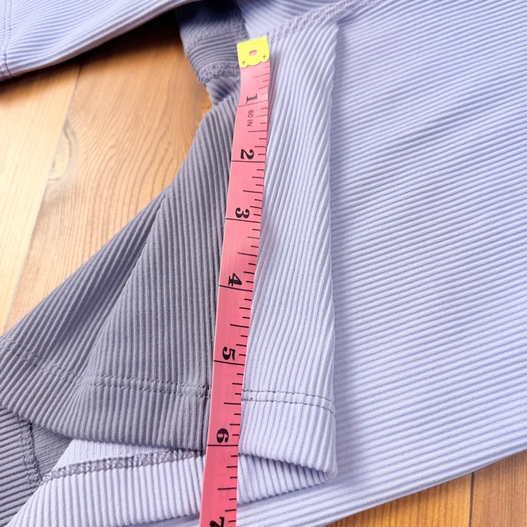 Nike Women’s Dri-Fit Ribbed High Rise Purple Bike Shorts XL EUC 6” Inseam - Image 5