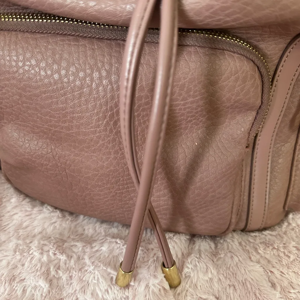 DKNY Rapture Primrose Pink Vegan Leather Softside Pockets Medium Y2K Backpack - Image 5