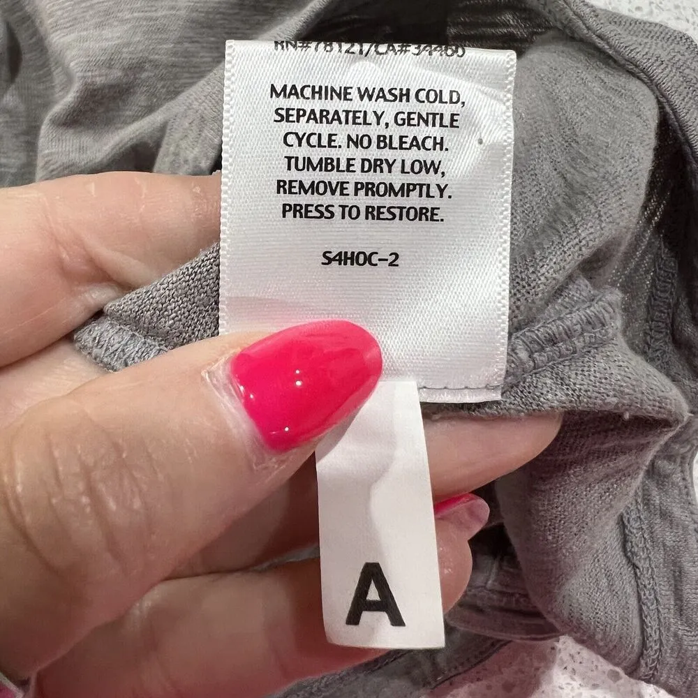 Eileen Fisher Sz XS Dress Jersey Hemp Organic Cotton Round Neck Tank Bubble Hem - Image 6