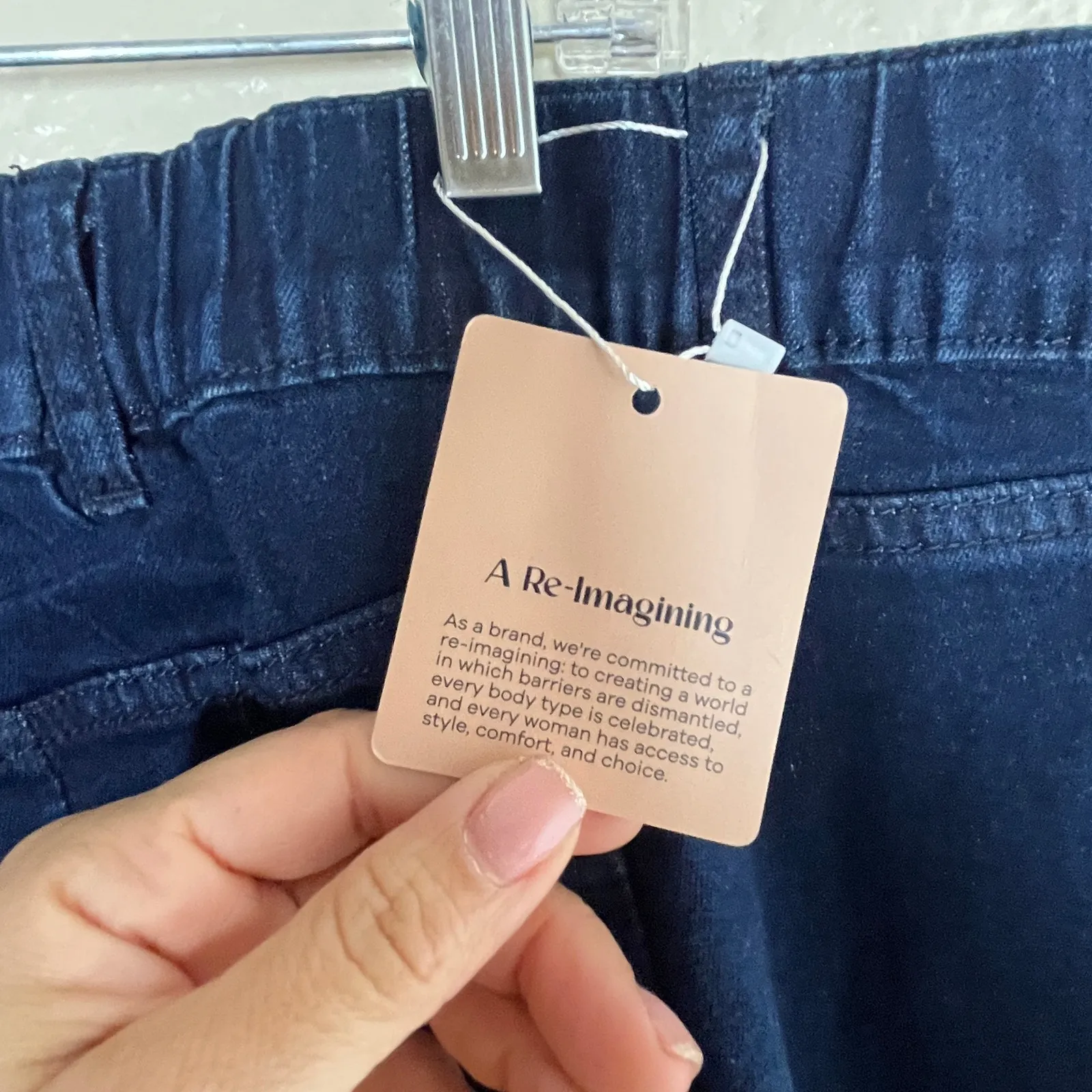 Bloomchic Straight Leg Trouser Jeans Polished Casual Women Plus Dark Blue 26 Size undefined - Image 2