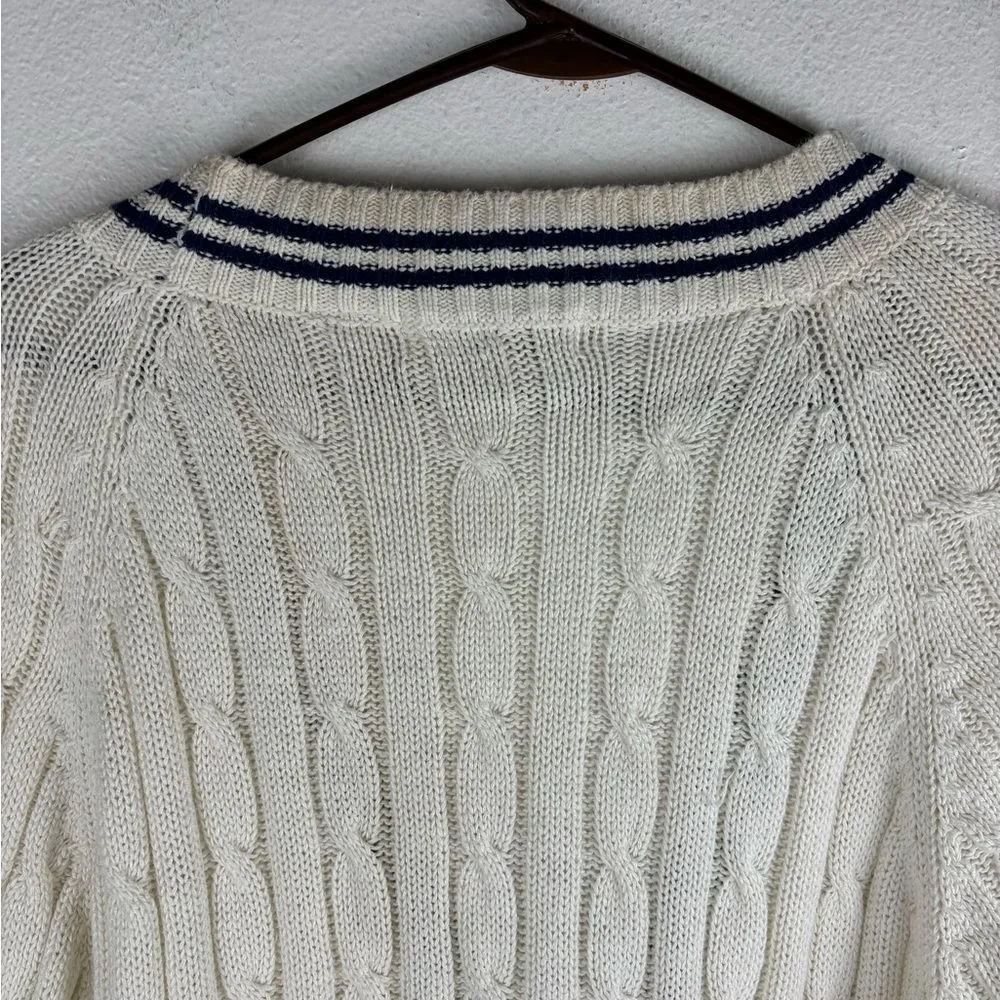 Vintage Fenn Wright & Manson M Workshop Nautical Button Up Knit Cardigan Sweater - Image 8