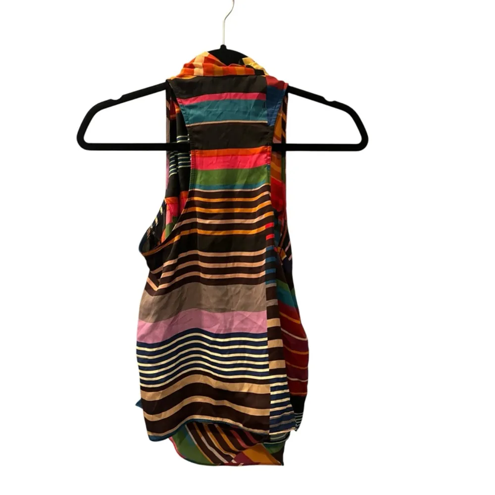 Trina Turk Sleeveless Lightweight Blouse Women's Size Small Summer Stripes - Image 5