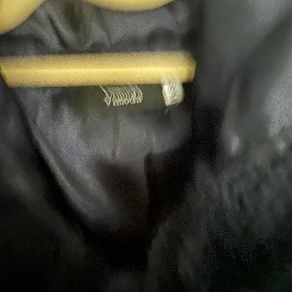 Steel Blue Faux Fur Mink, Steel Blue, Hooded Jacket Coat, NWT - Image 5