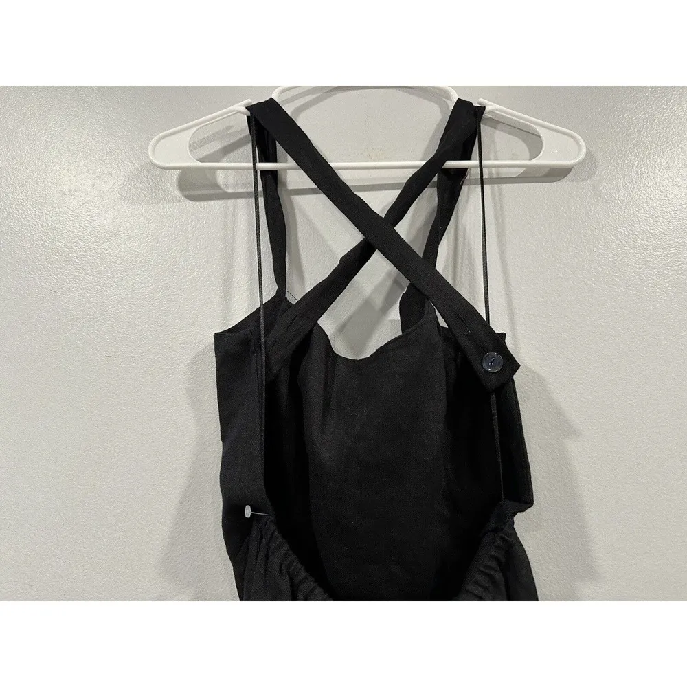 Reformation Autumn Black Linen Jumpsuit 0 - Image 4