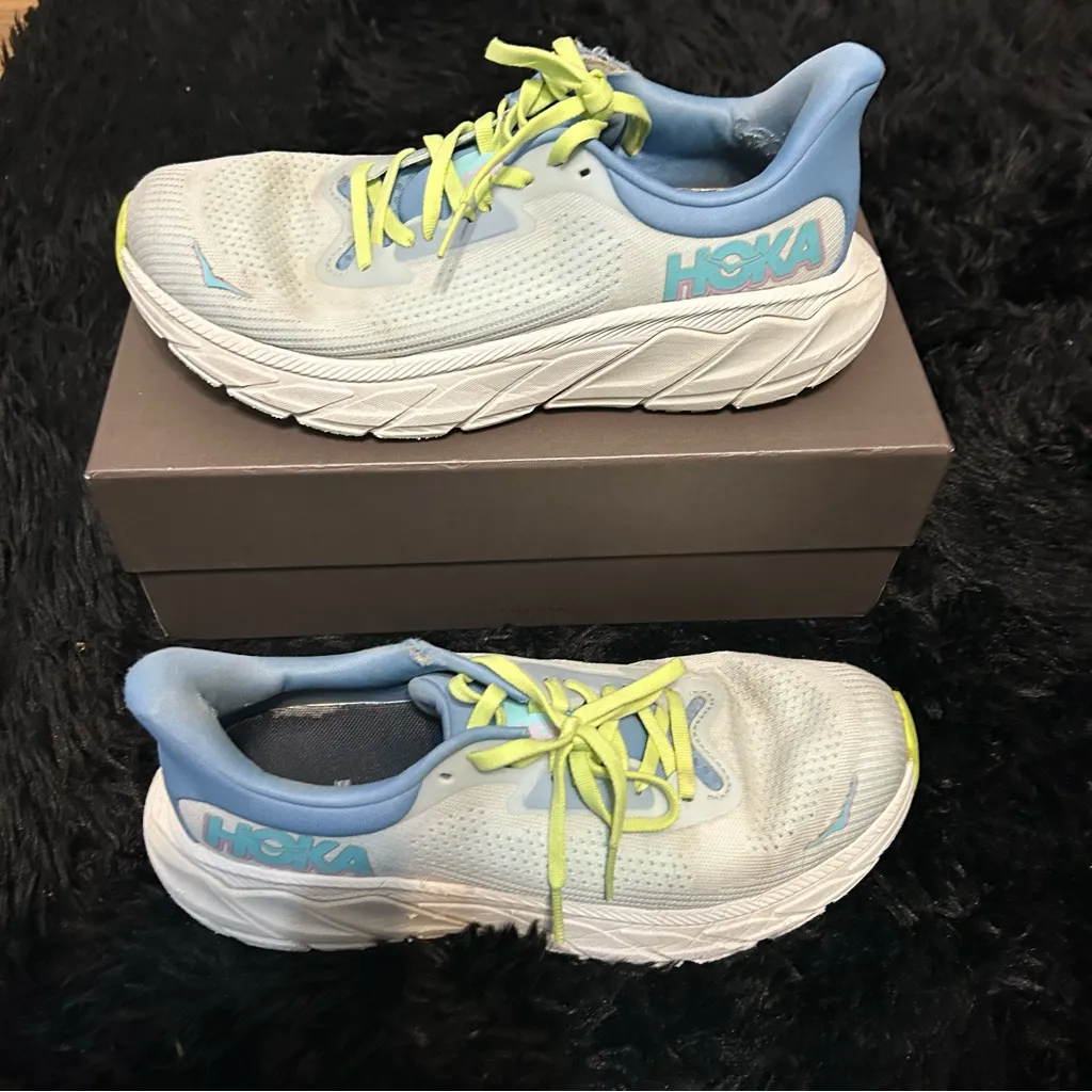 HOKA One One Arahi blue running athletic training lace up shoes sneakers sz 9 - Image 8