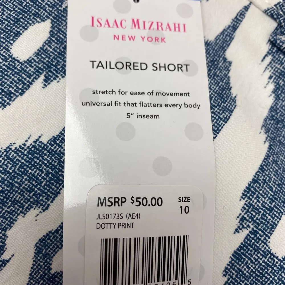 Isaac Mizrahi New York Dotty Print Short NWT 10 - Image 2