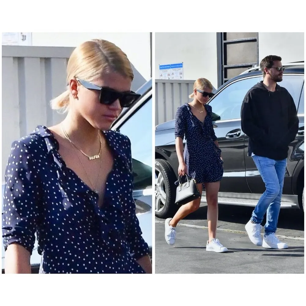 💕REALISATION PAR💕 Alexandra Navy Star Dress XS - Image 8