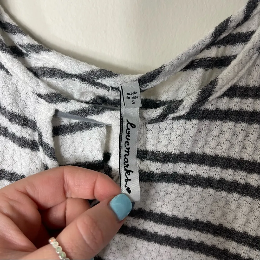 Lovemarks Striped Cold Shoulder Top - Image 6