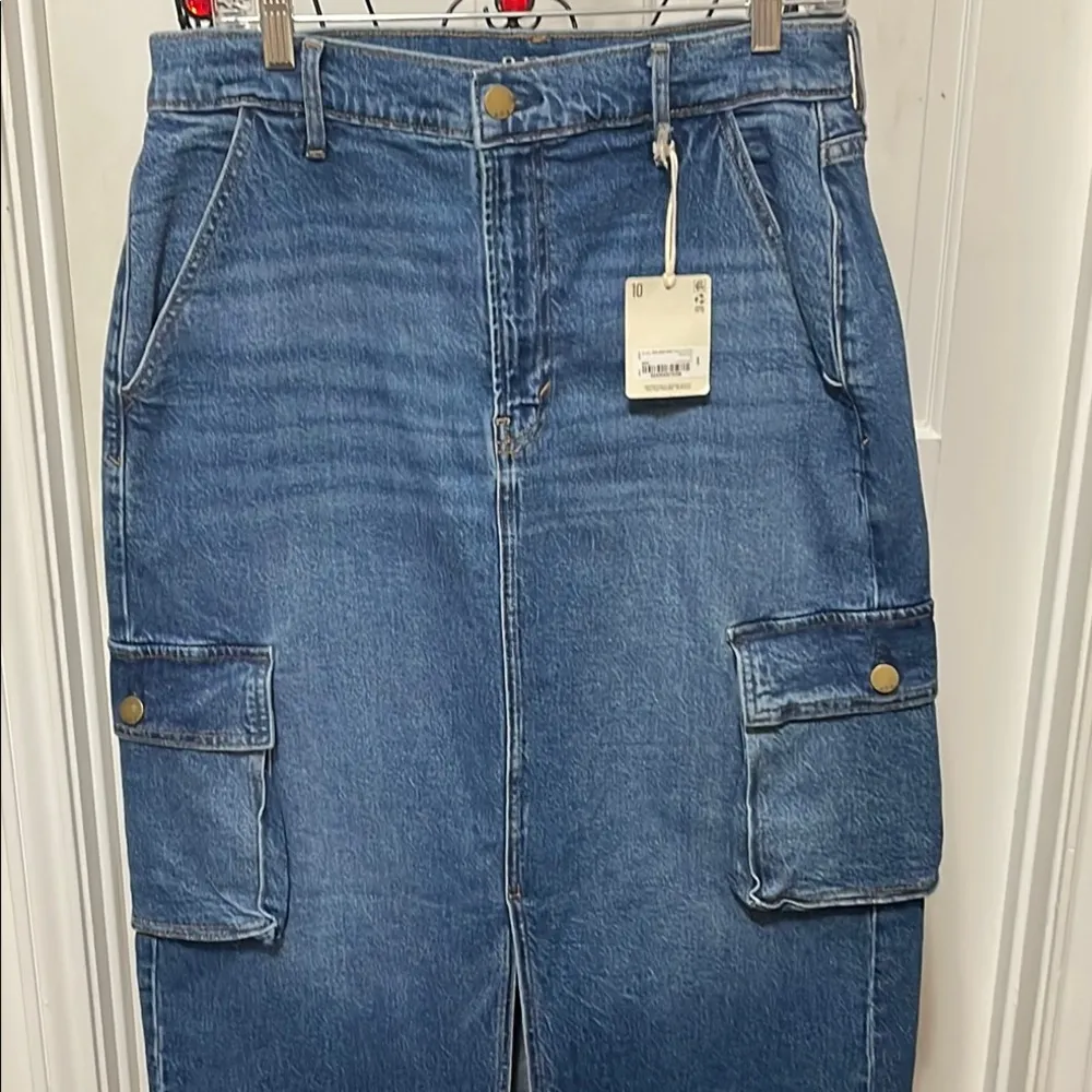 a.n.a 🦞🦞🦞BOGOHO 🦞🦞🦞 Blue Denim Cargo Skirt - Image 2