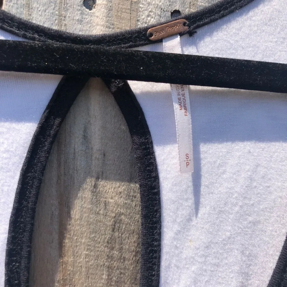 Free People Zebra Print Black Dress Keyhole Back - Image 2