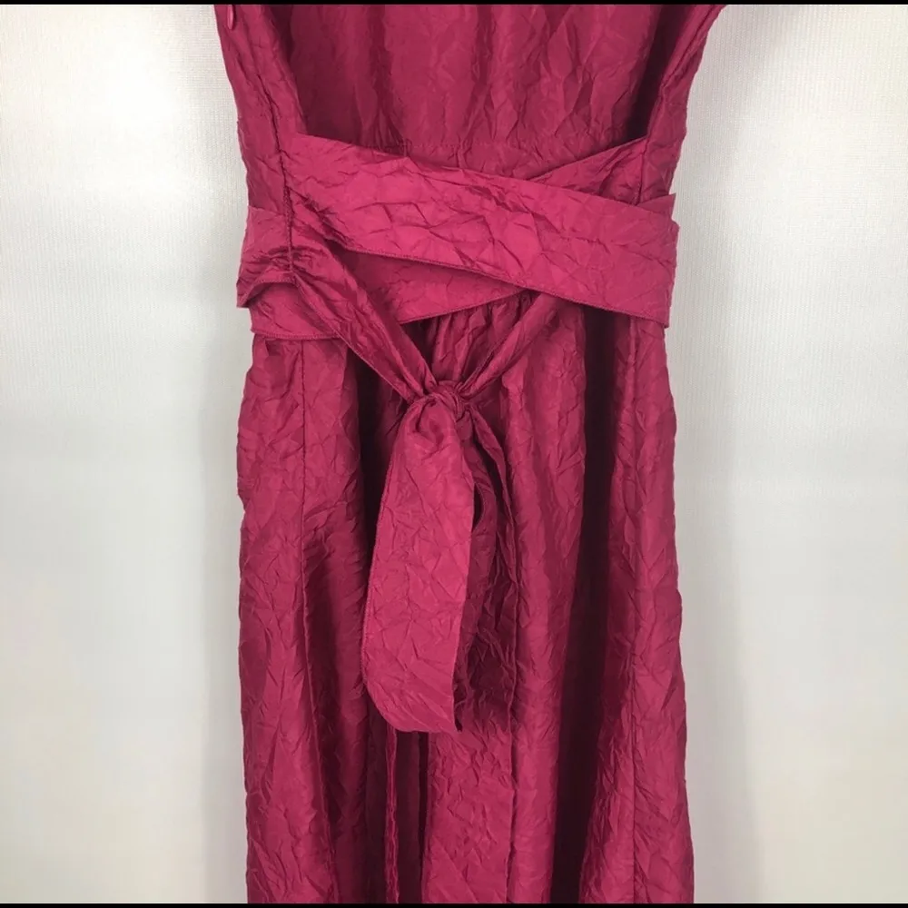 CONVERSE | Wine Merlot Wrap Dress Size 8 - Image 2