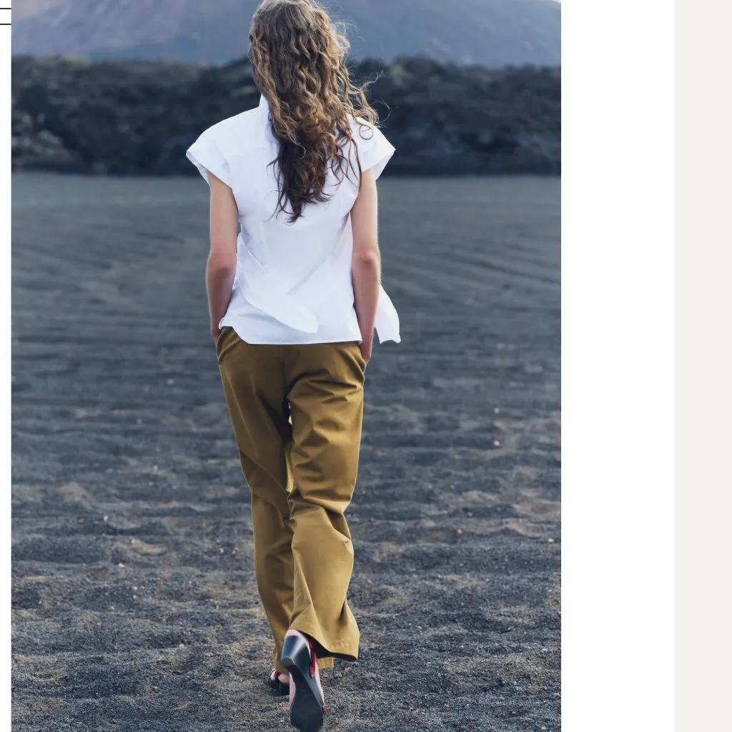 NWT ZARA ZW COLLECTION KAMARLI WIDE-LEG Pant Olive Green Large Bloggers Fave - Image 3