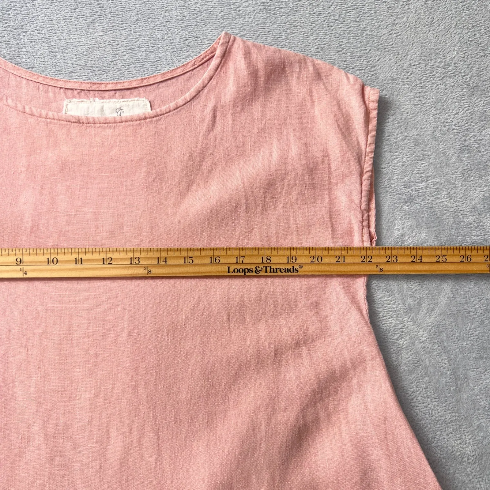 not‎ PERFECT LINEN Pink Linen Tunic Dress Medium Oversized Sleeveless Minimalist Size undefined - Image 6