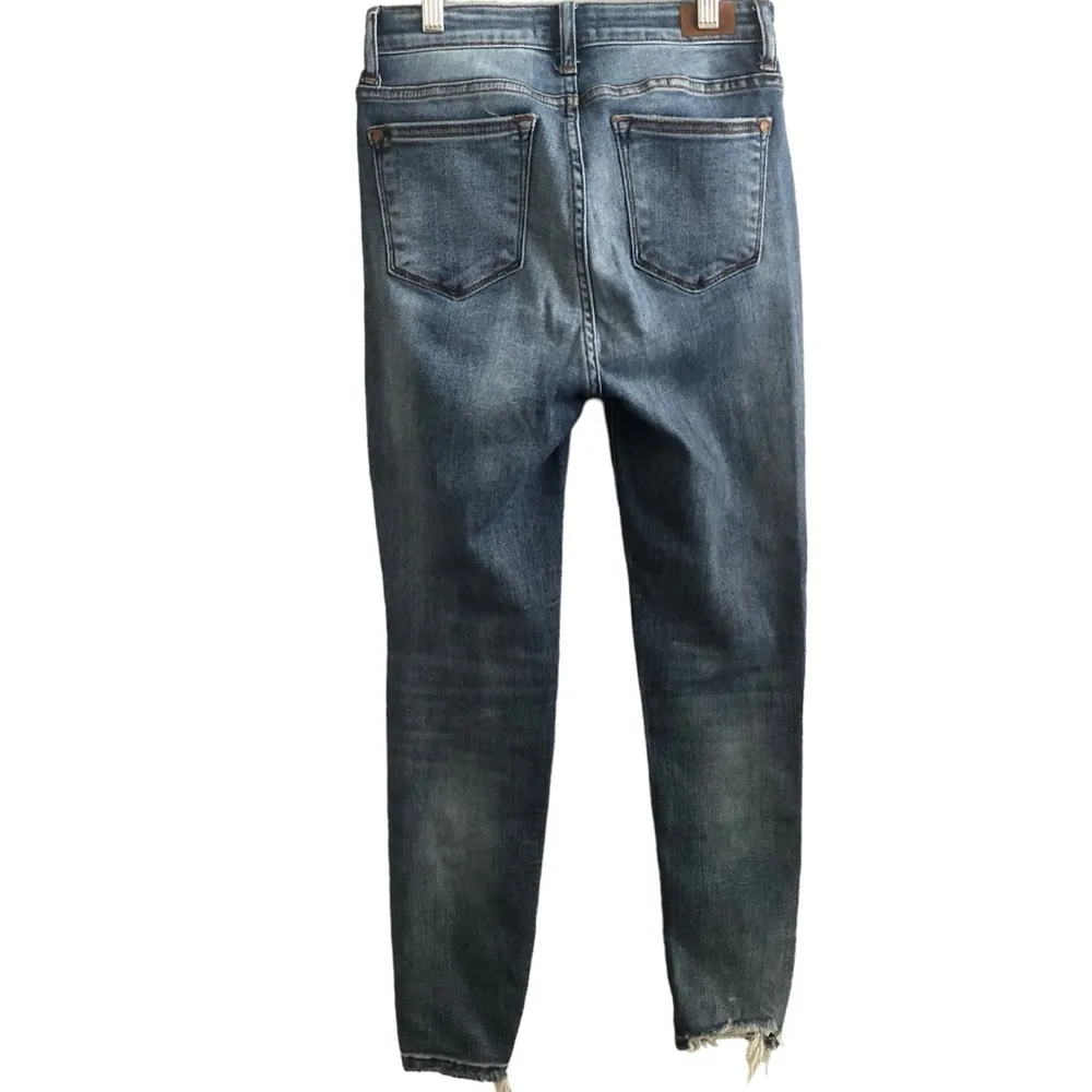 Judy Blue Jeans Skinny Fit Distressed Raw Hem Mid Rise O5 - Image 2