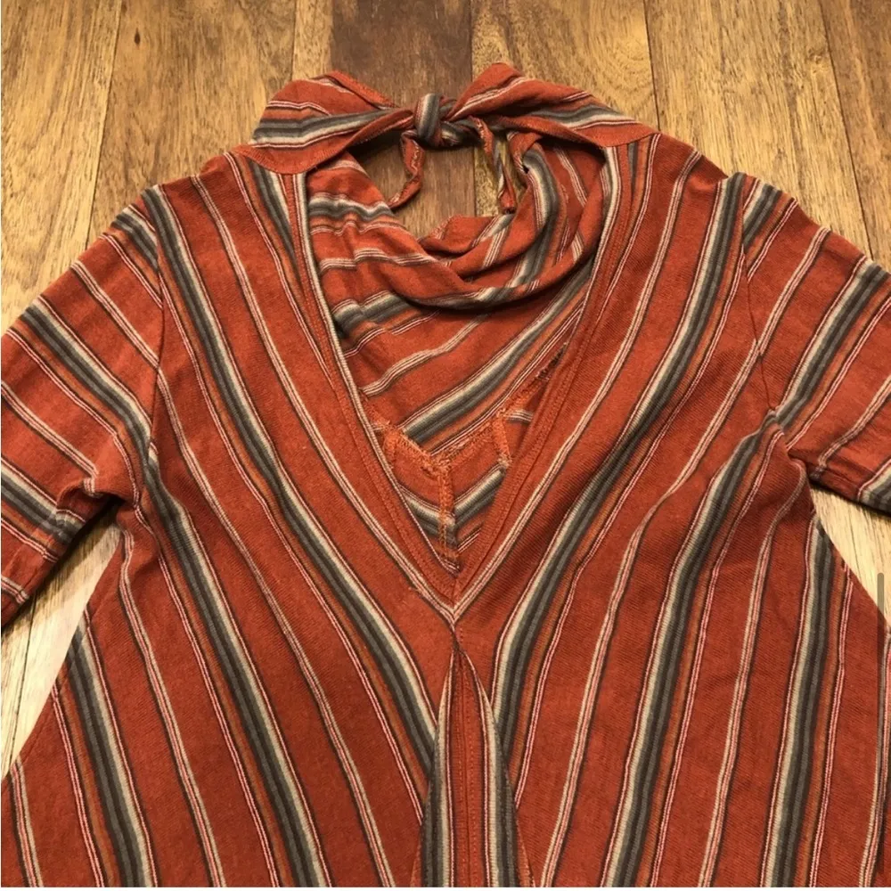 NWT Free People New Romantics Adobe Rust Tie Back Swing Dress - Image 9