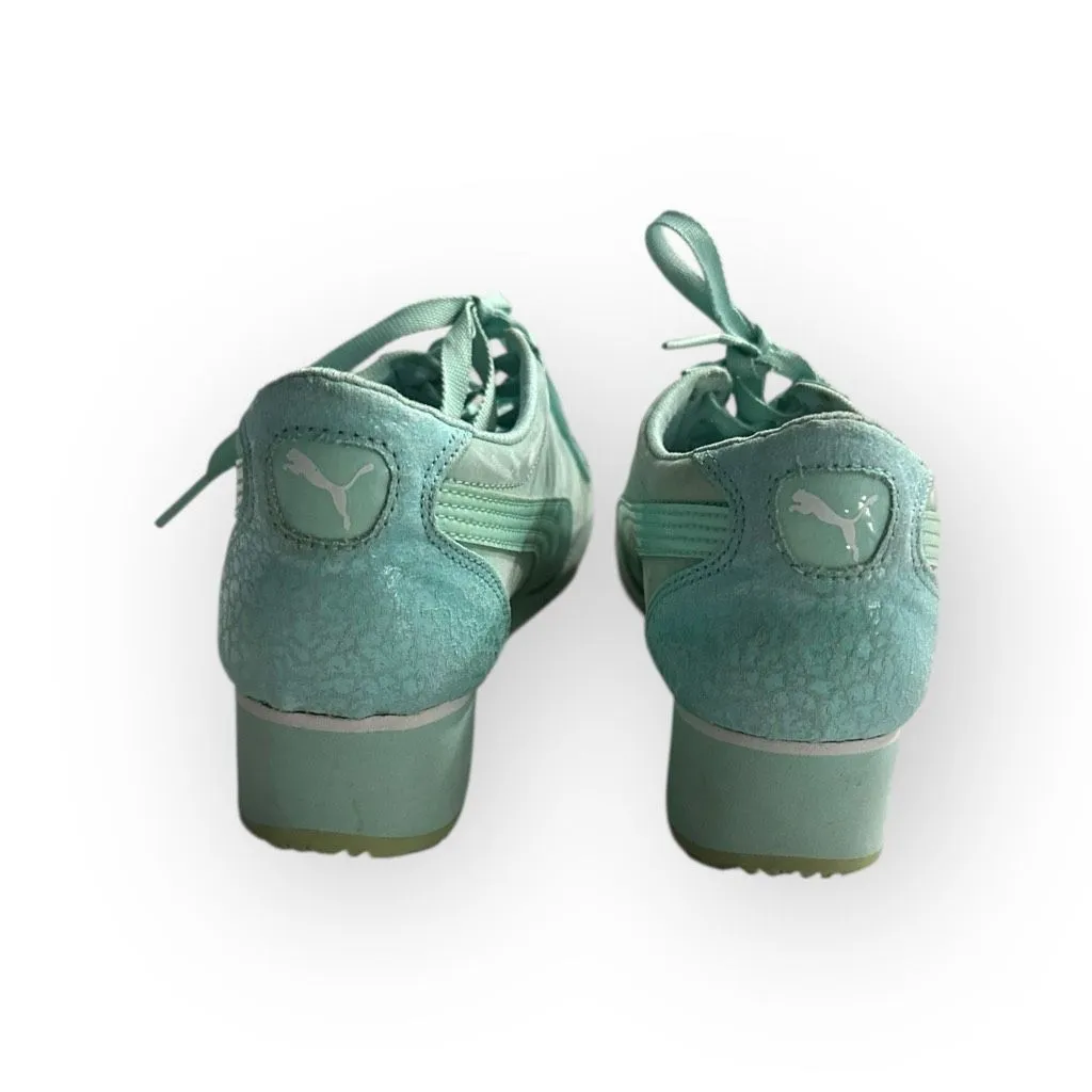 Puma Women's Size 9.5  Eco Ortholite Wedge Suede Sneakers Shoes - Image 3