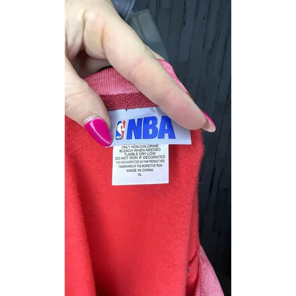NWT NBA Houston Rockets Women's XL Red Oversized‎ Pullover Sweatshirt - Image 5