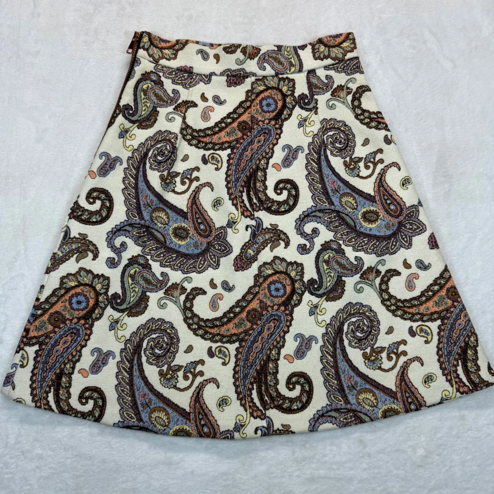 Zara Woman‎ Paisley Tapestry Mini Skirt A - Image 8
