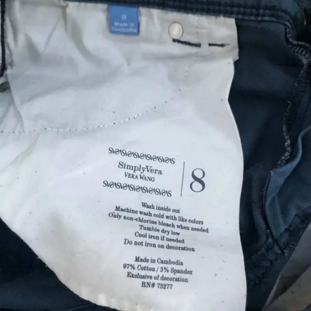 Vera Wang Simply Vera Pants - Skinny Fit Blue 8 - Image 6