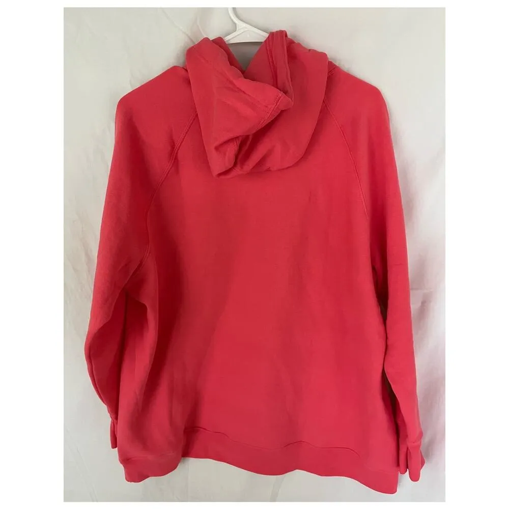 Women's Champion hoodie, pink, cotton, fleece lined, XL, colorful logo casual - Image 2