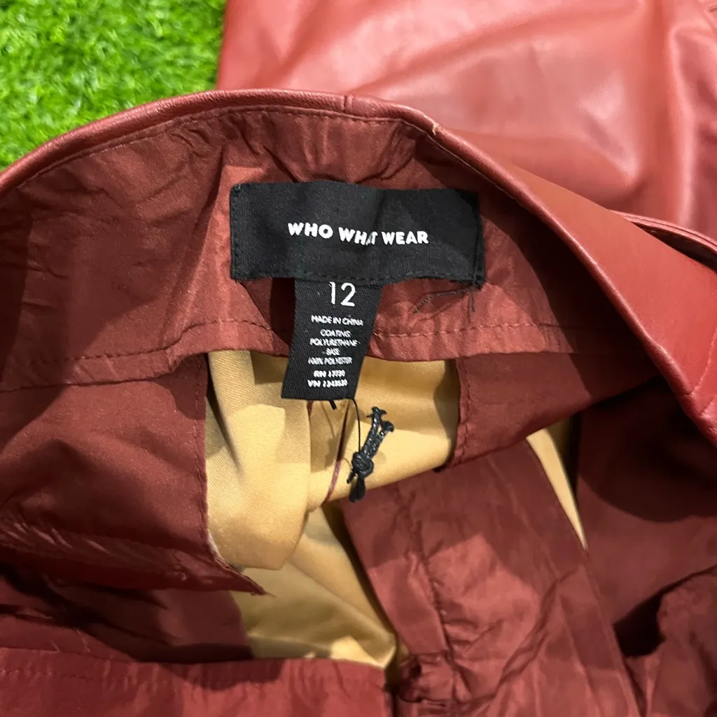 Who What Wear Faux Leather Straight Leg Pants 12 - Image 11