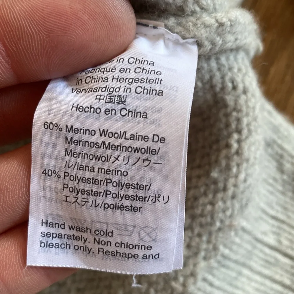 Madewell Merino Wool Blend Women's Sweater Small El Rancho Cropped Boxy Grey - Image 7