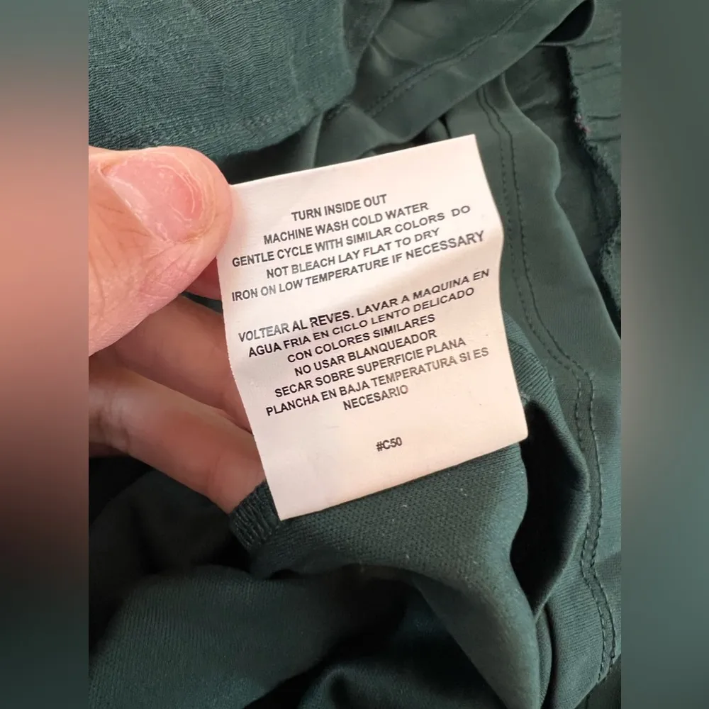 Figueroa & Flower Embroidered Floral Tiered Midi Dress Size XL Green - Image 14