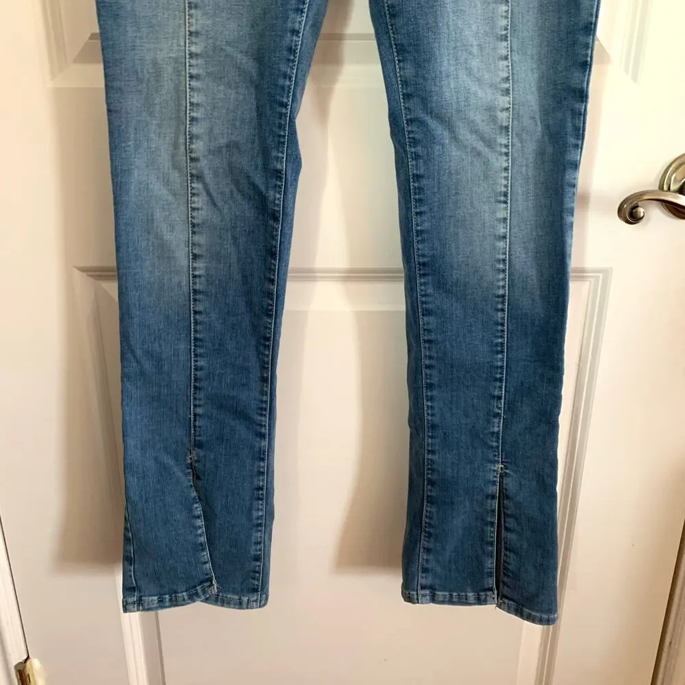 Free People We The Free Double Dutch Pull-On Slit Hem Jeans in Blue - Image 6