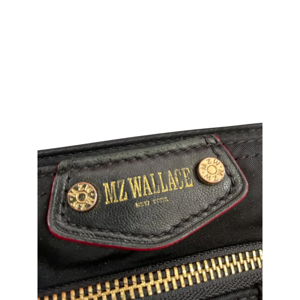 MZ Wallace womans Black Nylon Leather Trim Handbag crossbody SKU 8907 - Image 2