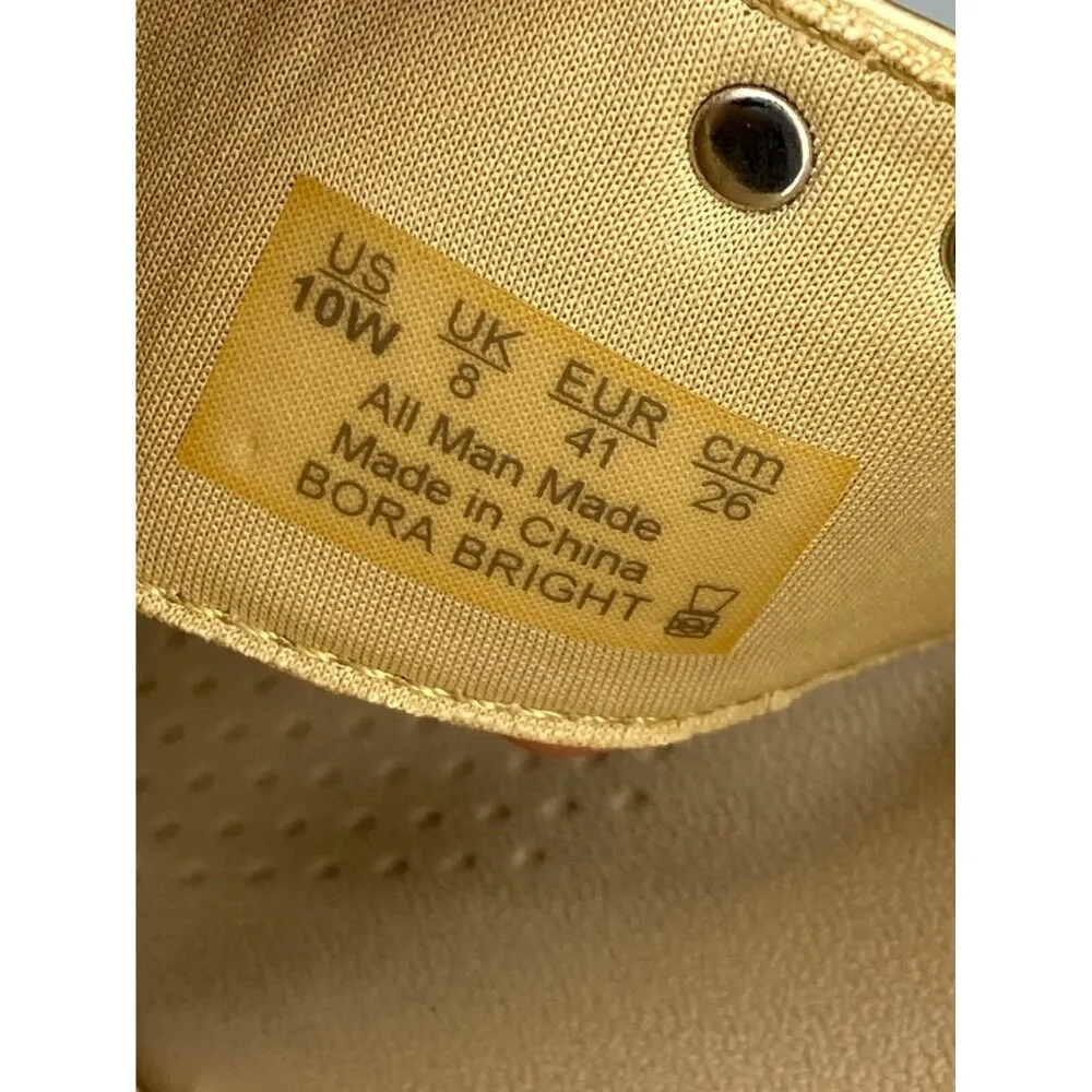 Bzees Bora Bright Women's Thong 10W Gold Embellished Casual Slip On Wedge Sandal Size 10 - Image 7