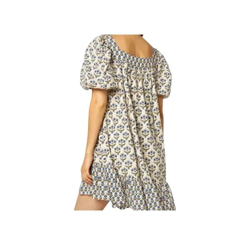 Misa Los Angeles Georgia Mini Dress Floral Print Cotton Rayon Ruffle Hem  Size: - Image 2