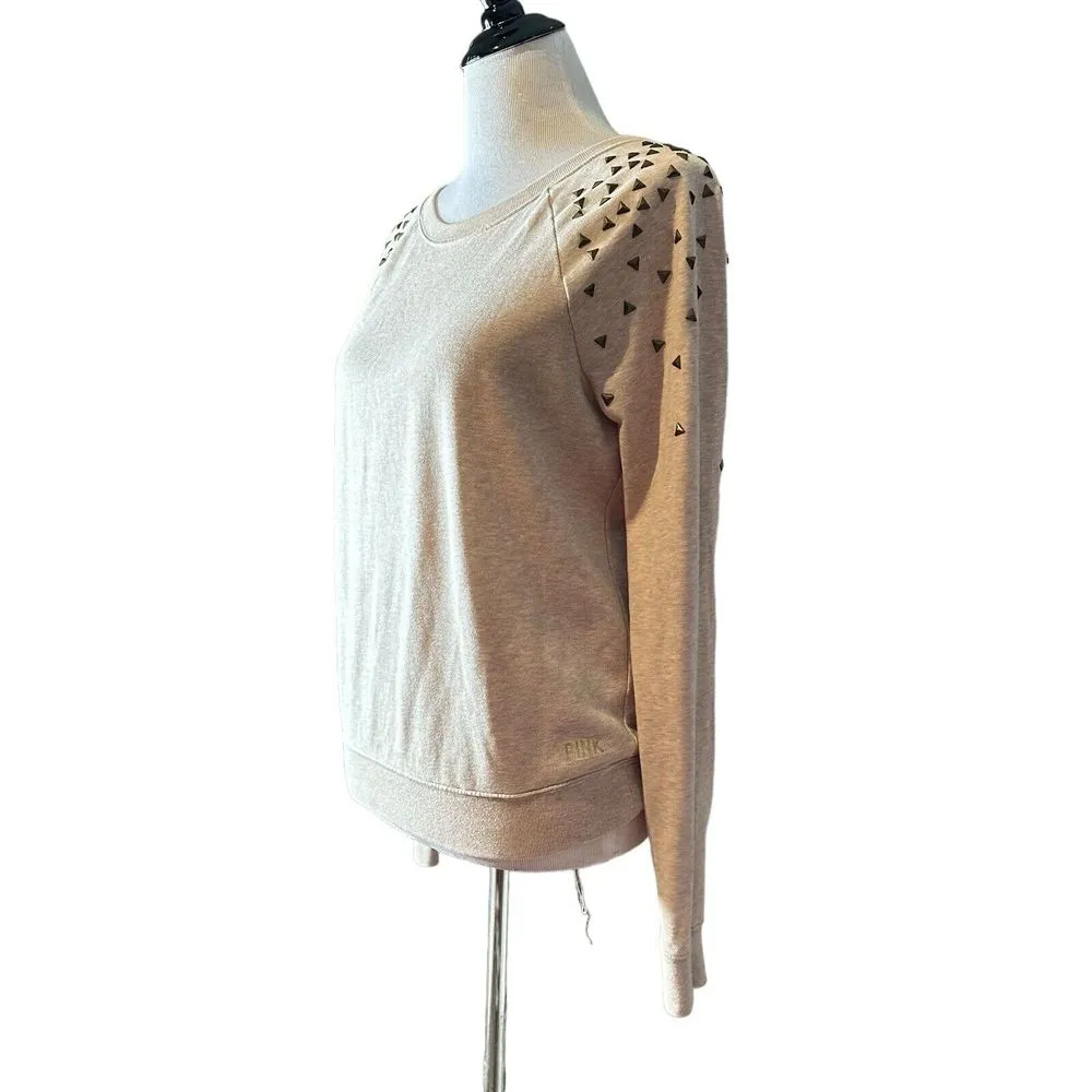 Victoria's Secret Studded Sweatshirt‎ Long Sleeve Size S Pullover Statement - Image 3