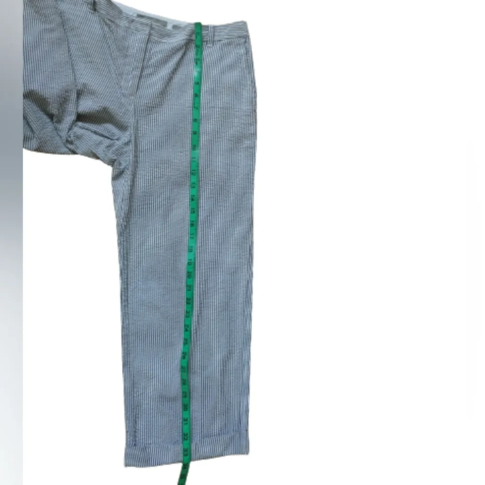 Liz Claiborne Audra Striped Cropped Seersucker Work Pants Women's Size 10 - Image 3
