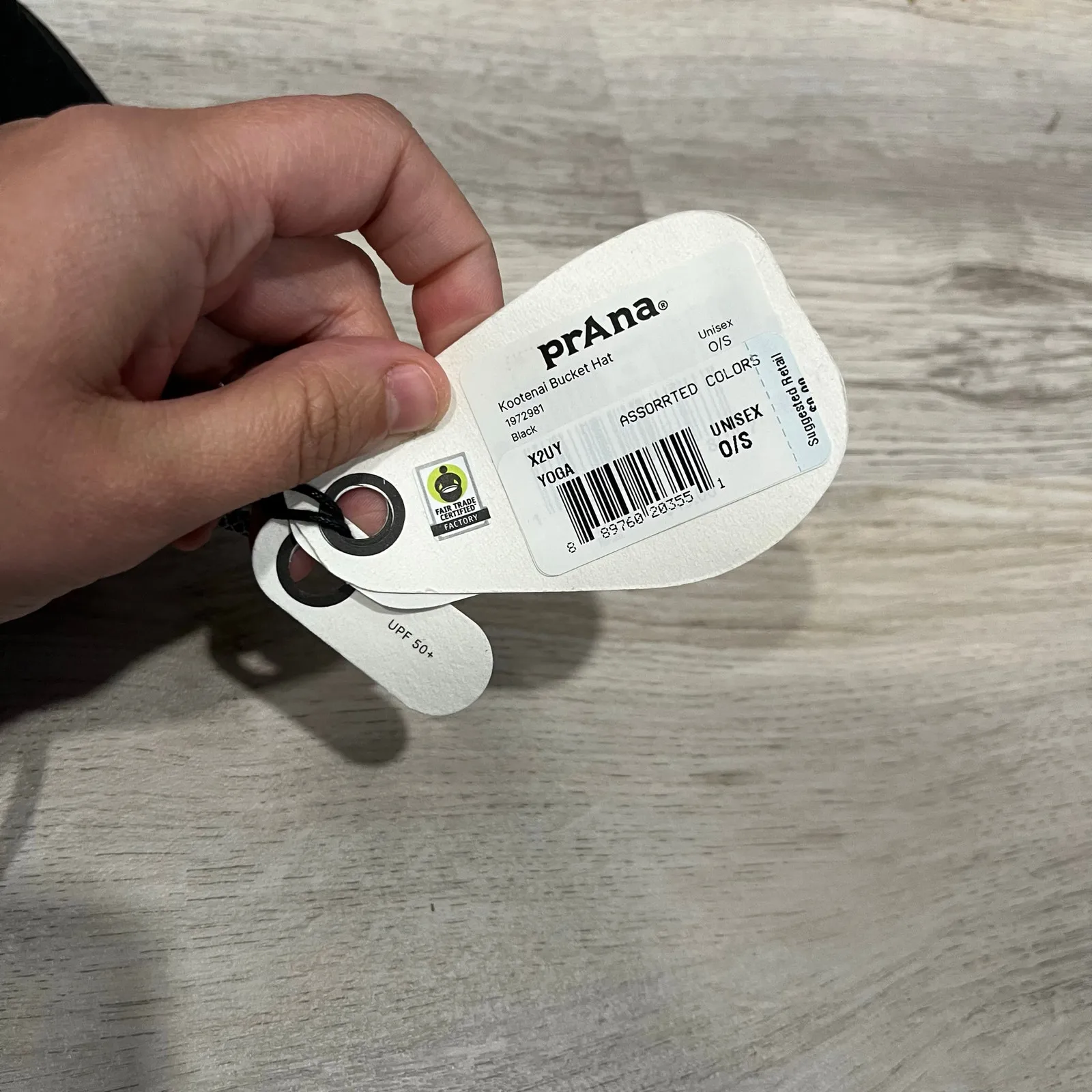 New Prana Kootenai Bucket Hat Black UPF 50+ 90s Outdoor Gorpcore Hiking Sun - Image 2