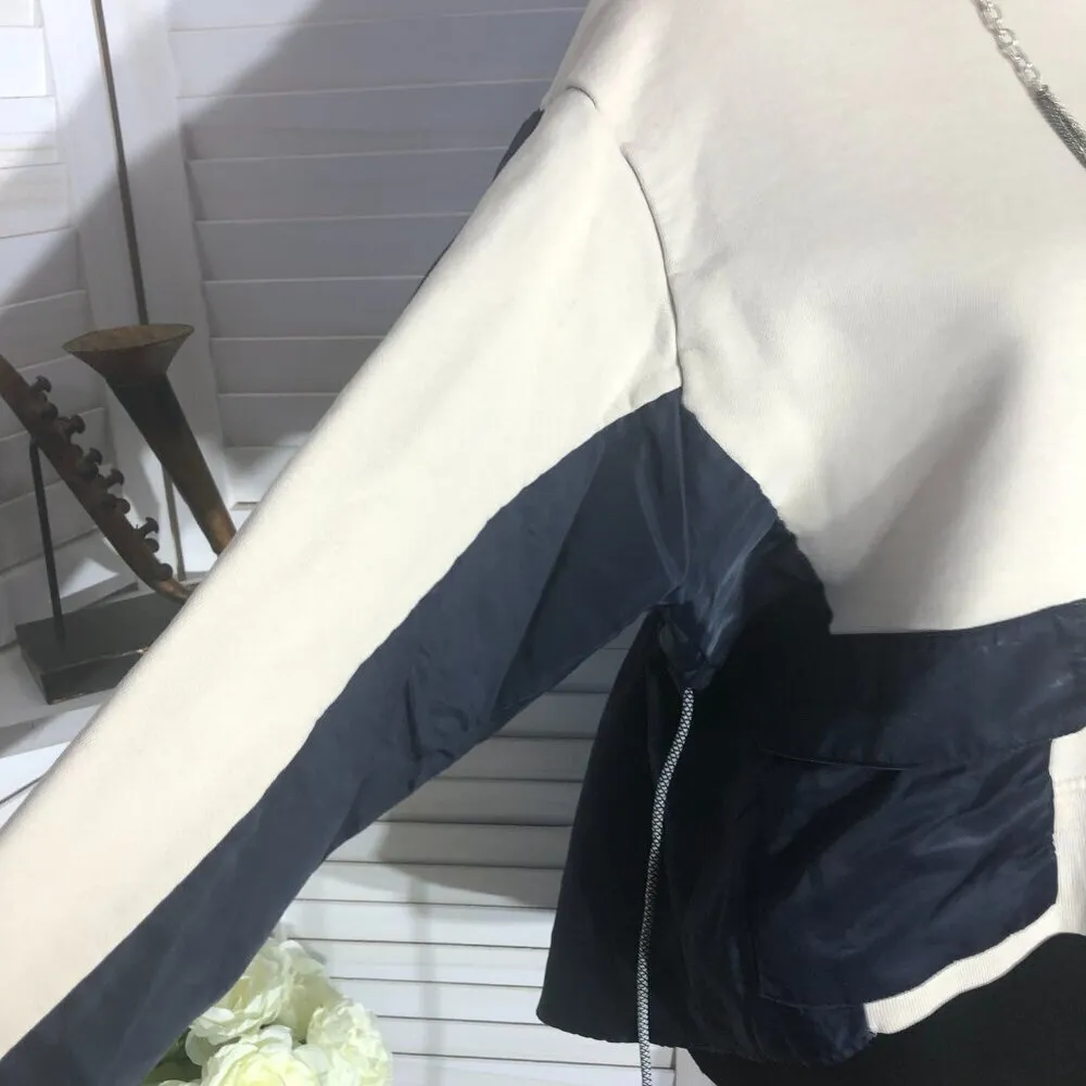 Korea Fashion Oversized Long Sleeve Top BTS Style Cream Blue S - Image 6