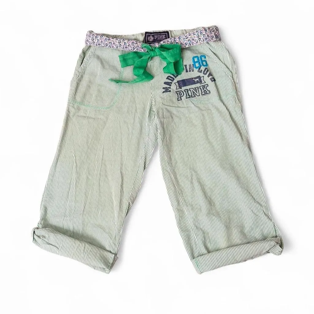 Y2K PINK Victoria’s Secret Striped Pants - Image 3