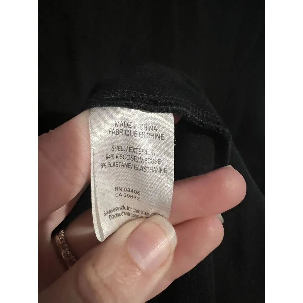 Theory Black Bodycon Knee Length Short Sleeve Dress - Image 6