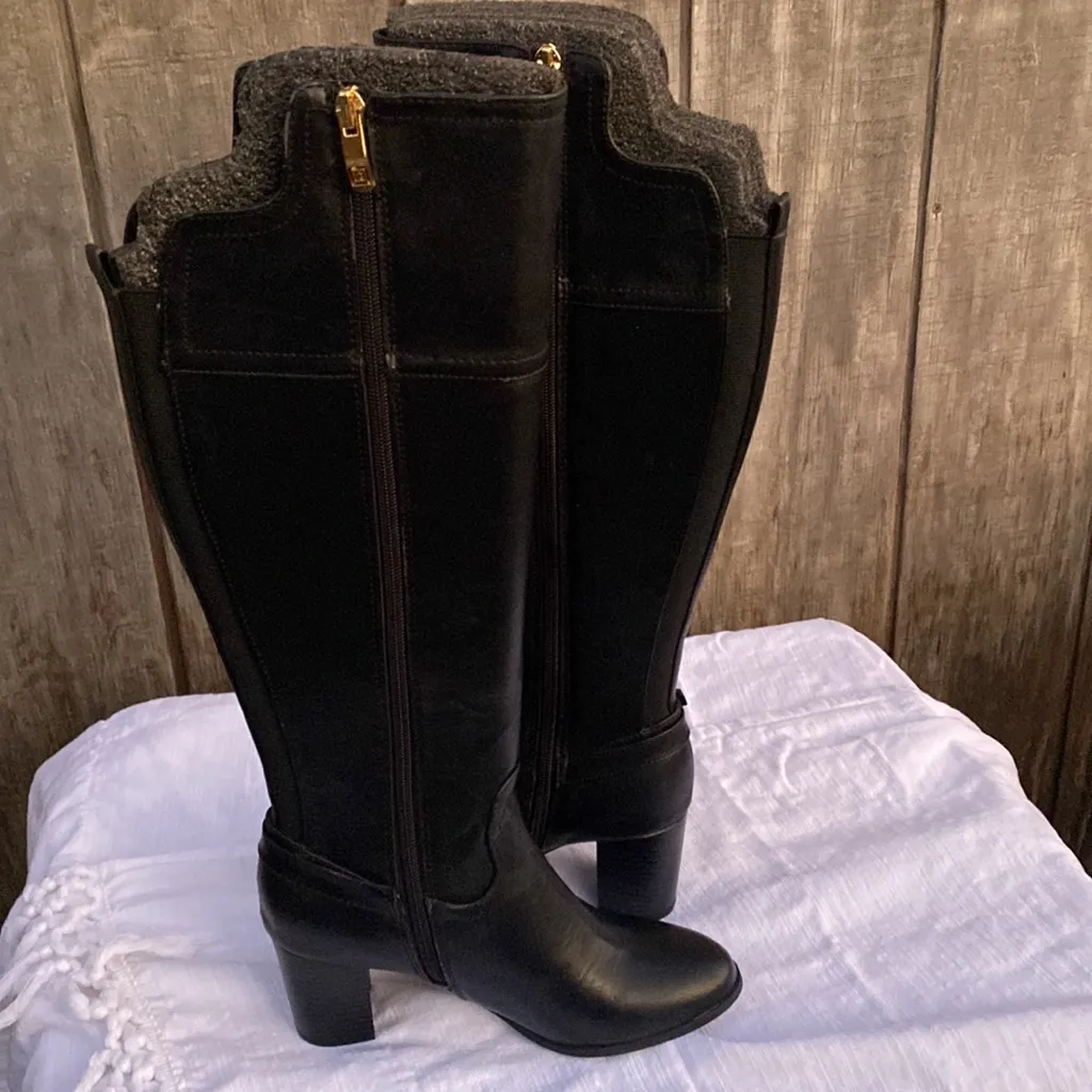 Liz Claiborne Black Knee High Boots with Block Heel Size 6 New In Box - Image 5