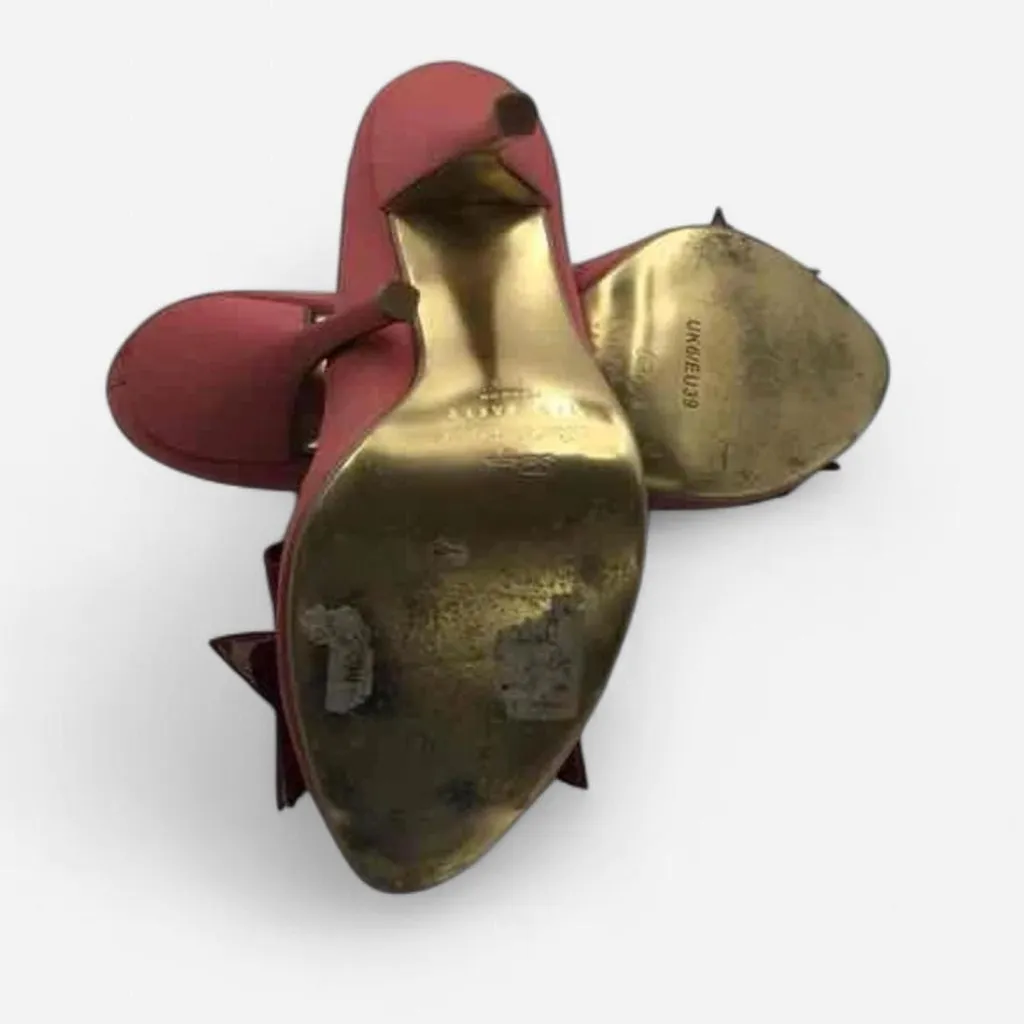 Ted Baker London Fushia Satin Peep Toe Bow Heels (US 8 / EU 39) - Image 7