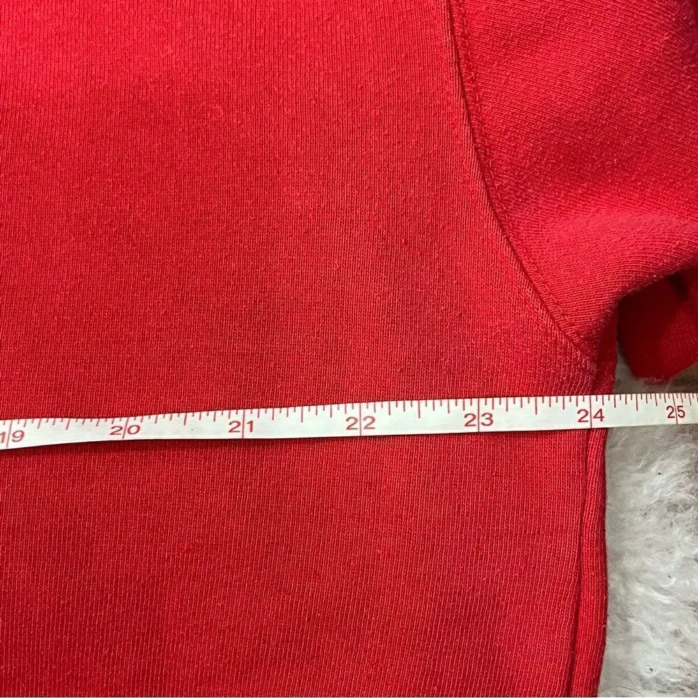 Vintage Grannycore Sweatshirt Crewneck Love Me Love My Cat L/XL Red Size L - Image 3